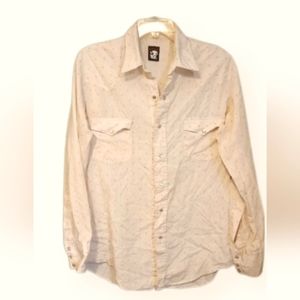 Vintage Karman Western Style Button Down Long Sleeved Shirt Size Medium